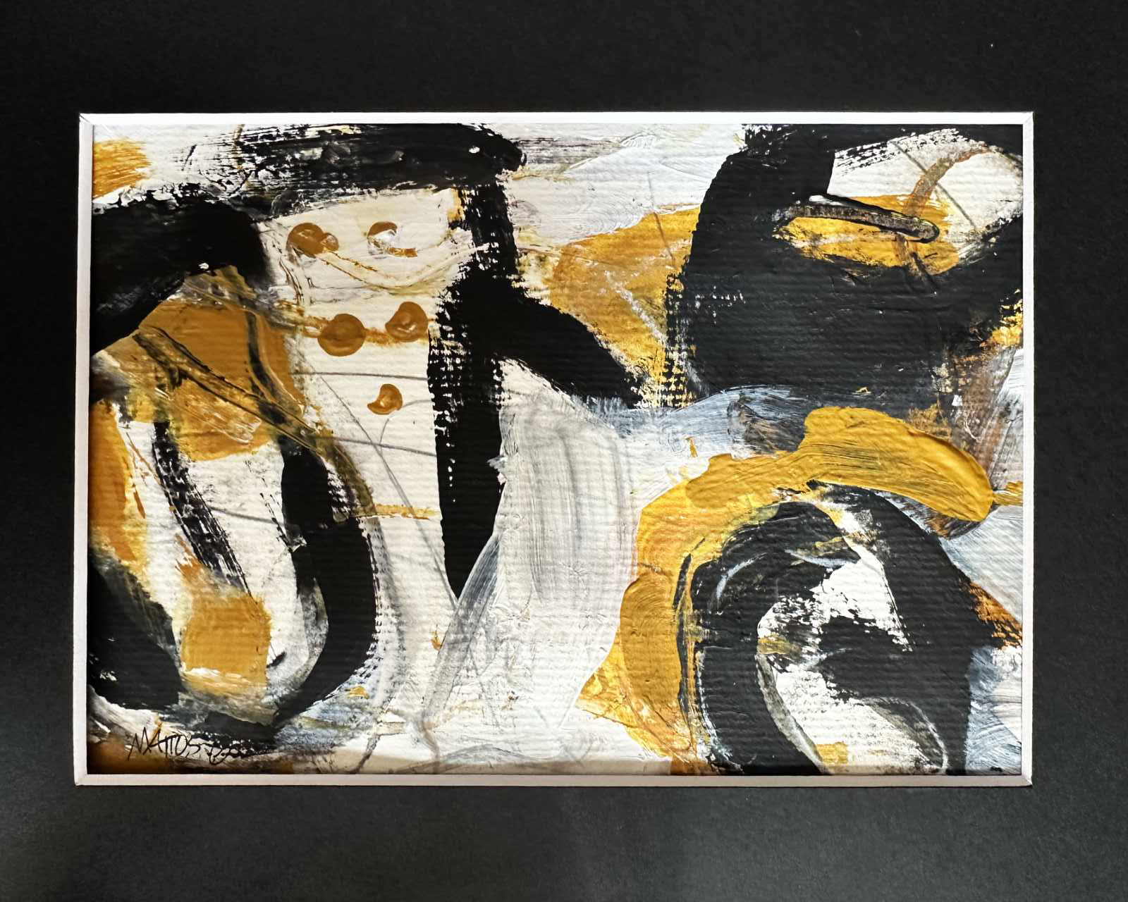 an abstract painting of a rose