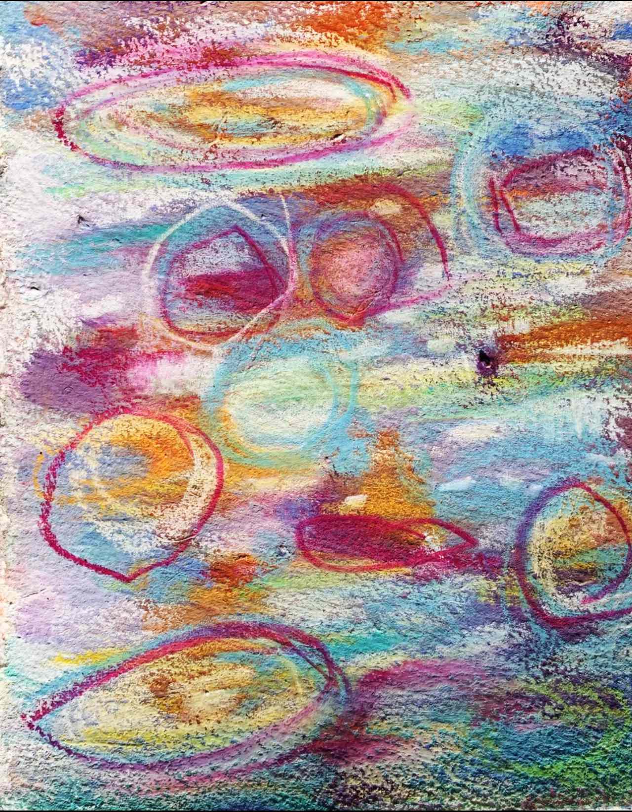 an abstract painting of a rose